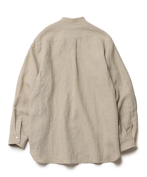 MR.OLIVE / FRENCH LINEN CLOTH / BAND COLLAR L/S SHIRT ミスターオリーブ/フレンチリネンクロス/バンドカラー ロングスリーブシャツ